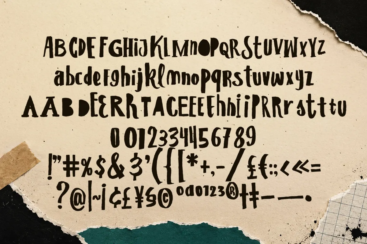 ST Papercut - Playful Handmade Font