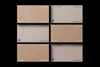 90x50 Elegant Business Card Layout Mockup