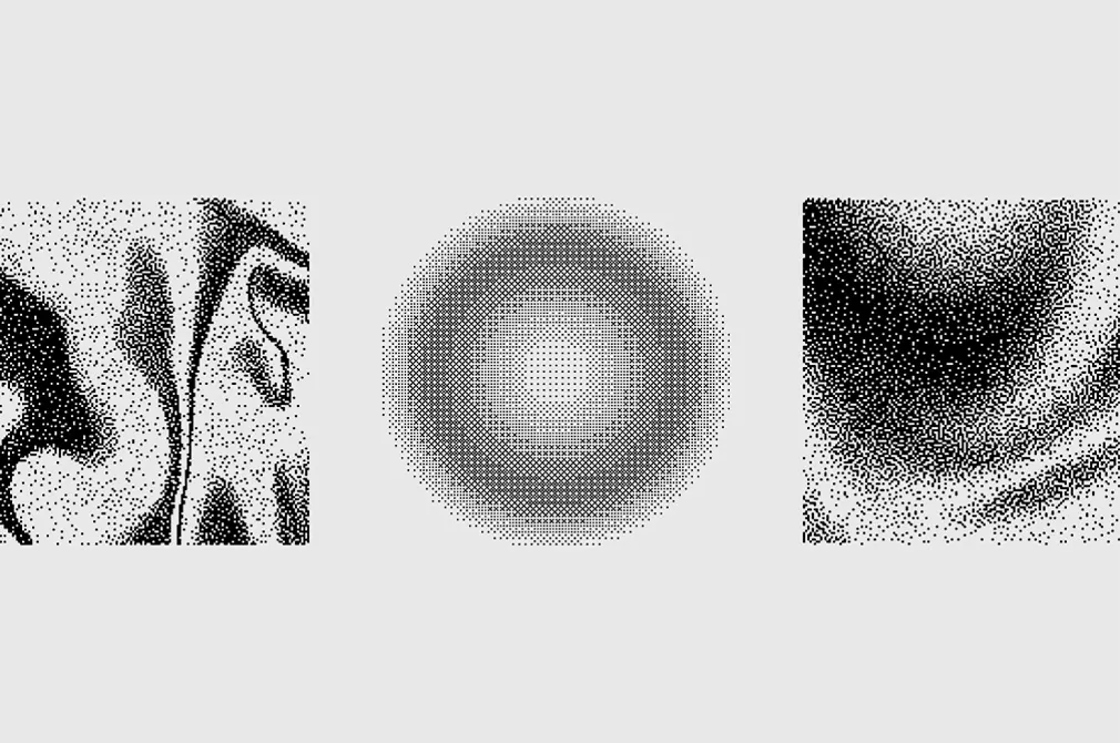 Abstract Dithering Bitmap Shapes