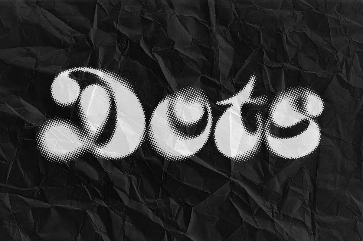 Halftone Dots Text Effect