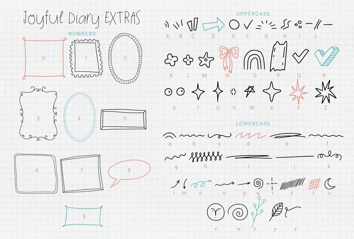 Joyful Diary | Playful Handwritten Font Trio