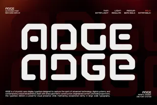 GC Adge - Futuristic Variable Tech Sans Font