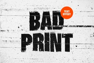 Bad Disrupted Print Text Effect