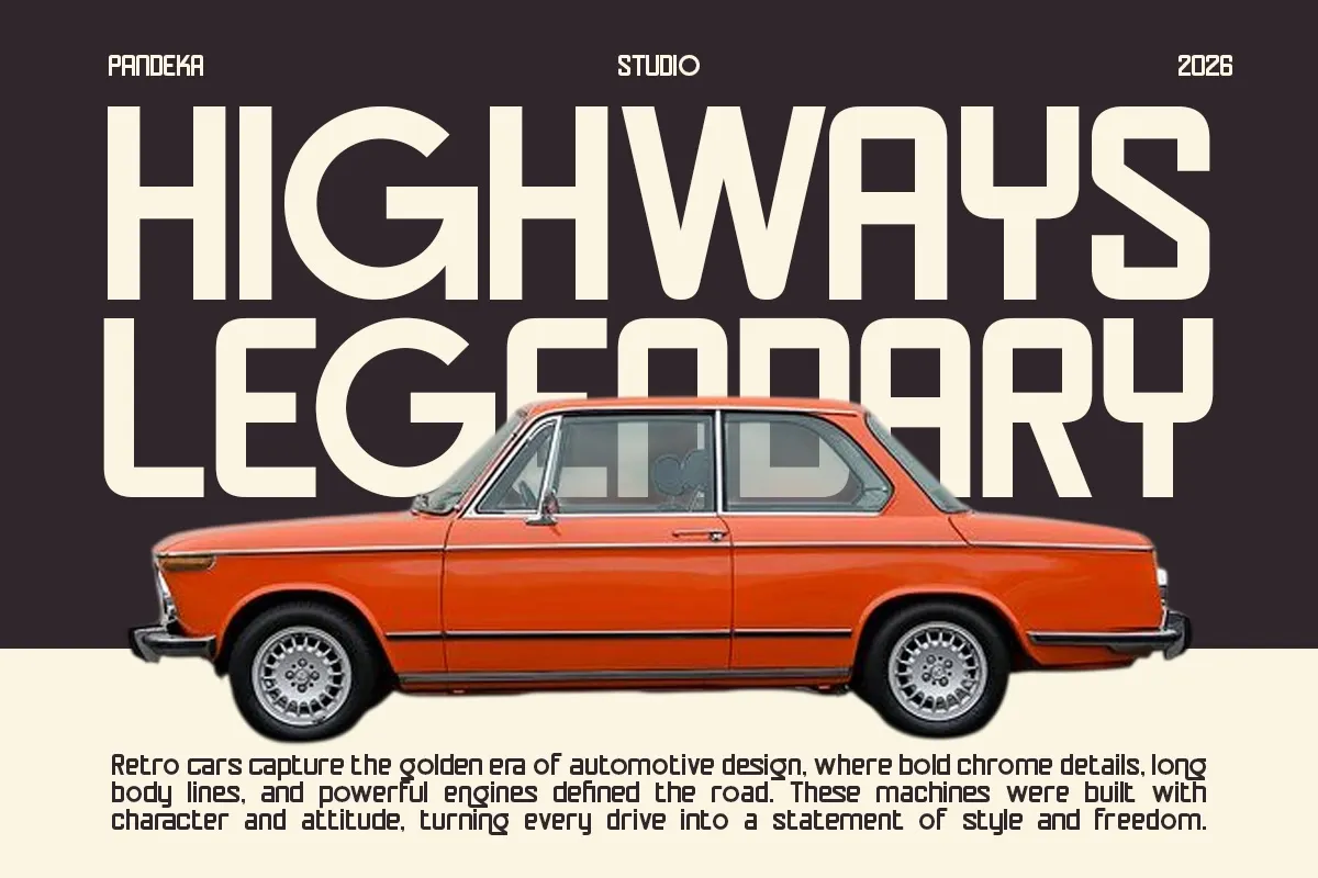 Ogalio - Automotive Retro Display Sans Font