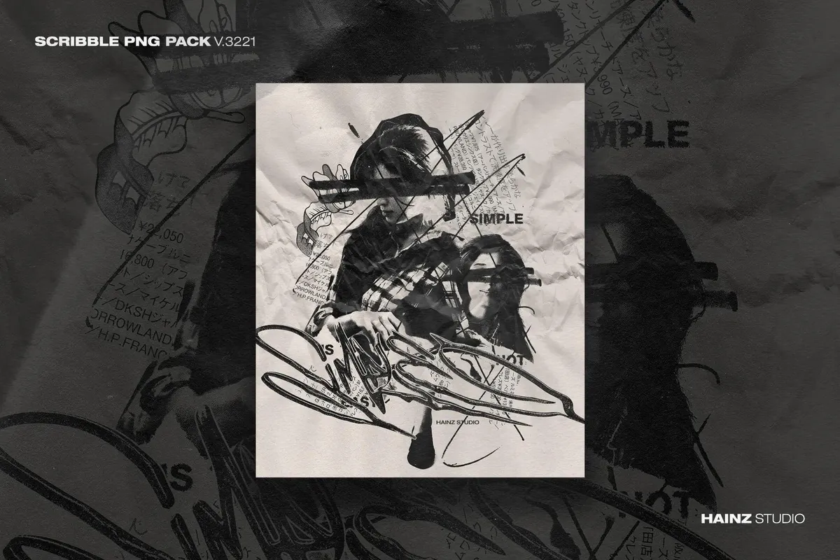 Scribble v3221 | 90 PNGs