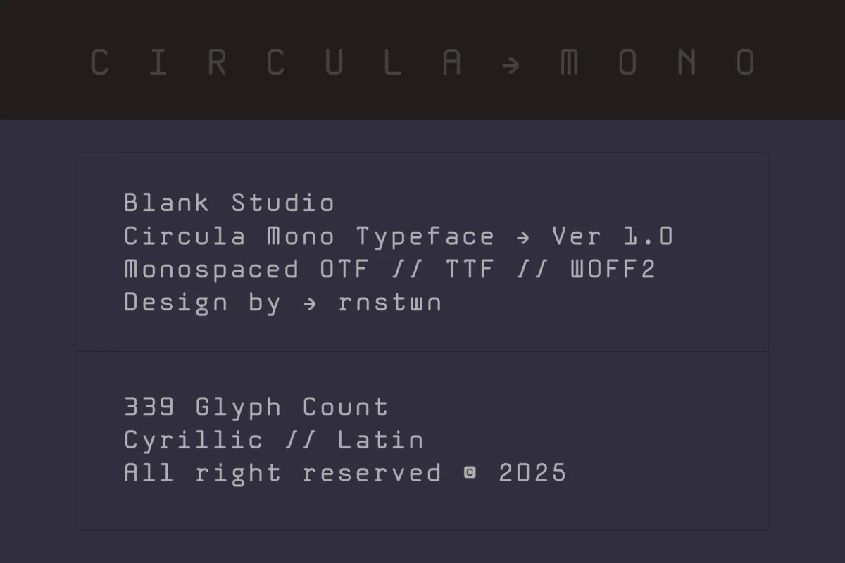 Circula Mono - Rounded Monospace Sans Font