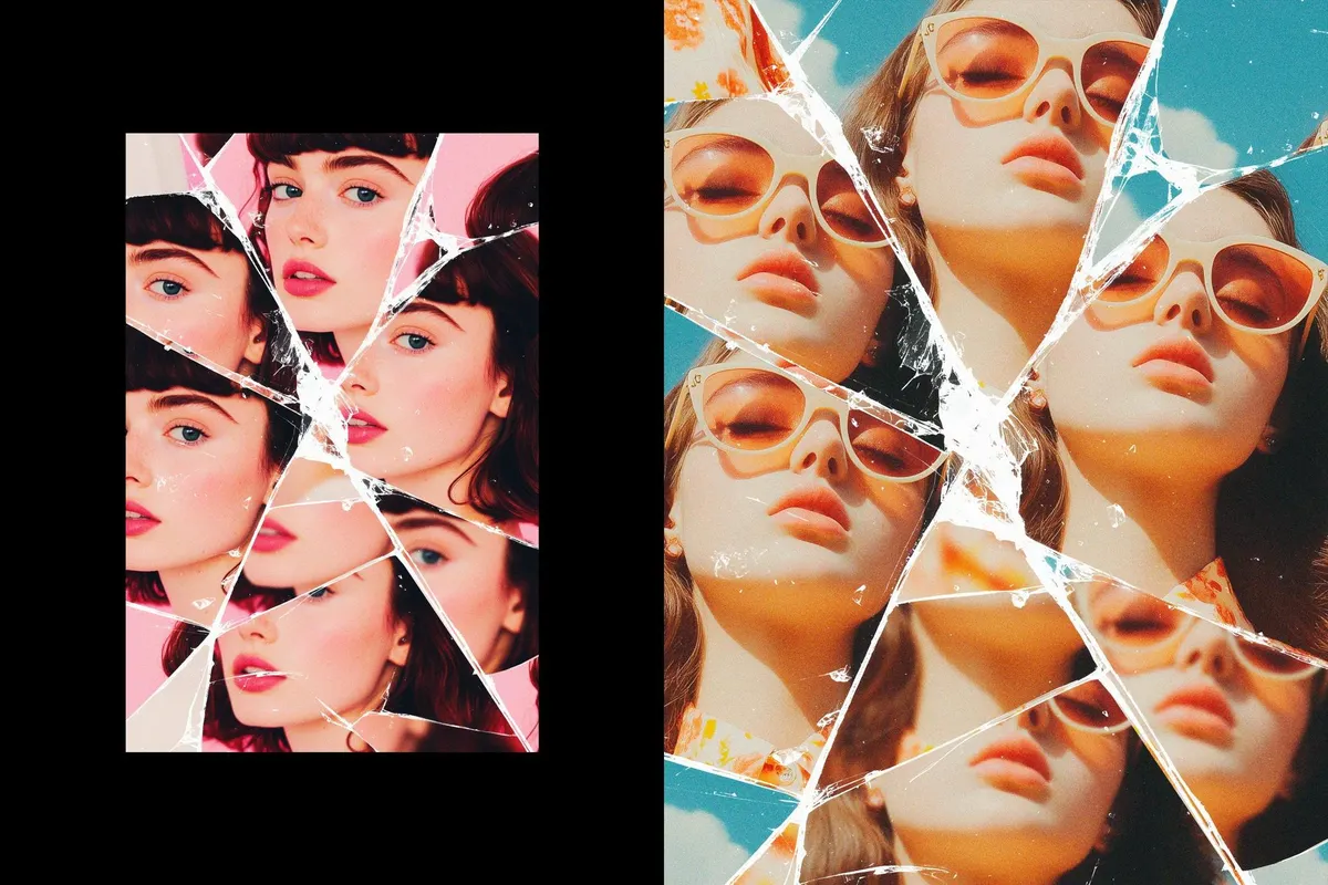 Mirrored Glass Photo Effect