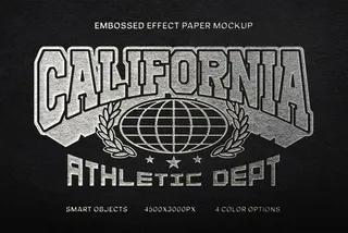 Embossed Paper Logo Mockup