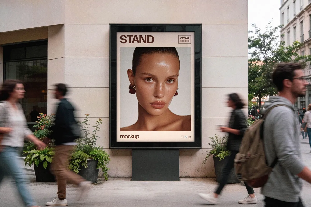 Outdoor Poster Stand Mockup