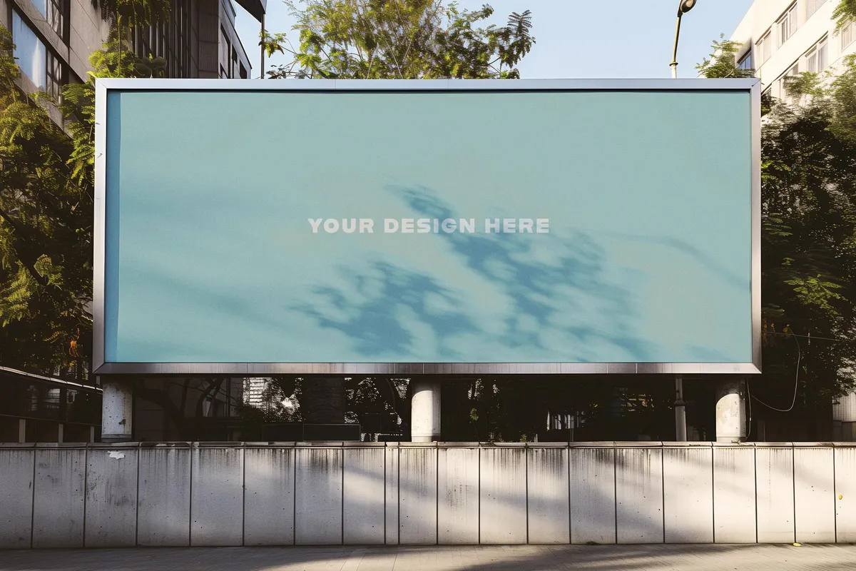 Rectangular Urban Banner Mockup