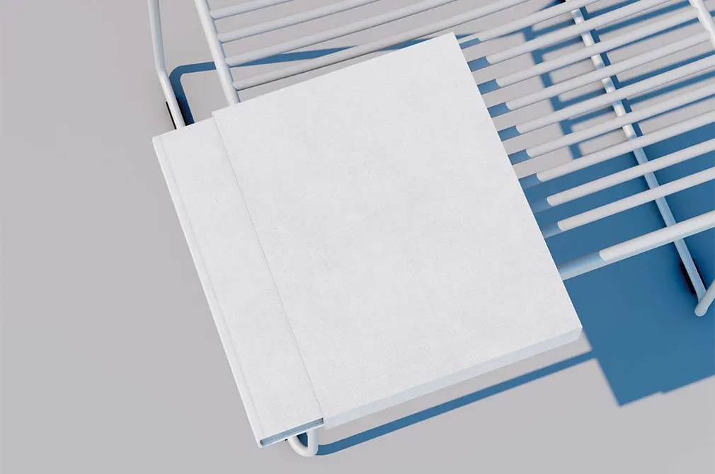 Hardcover Book with Sleeve Mockup