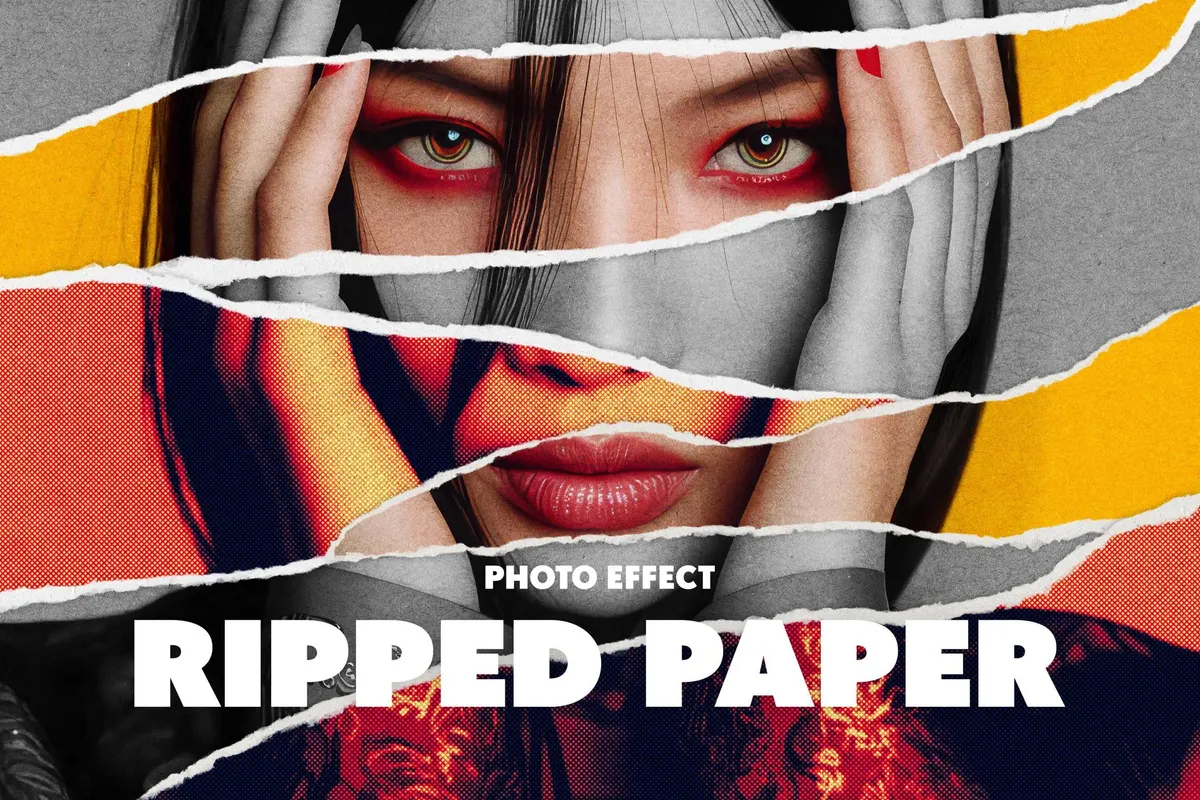Ripped Paper Photo Effect