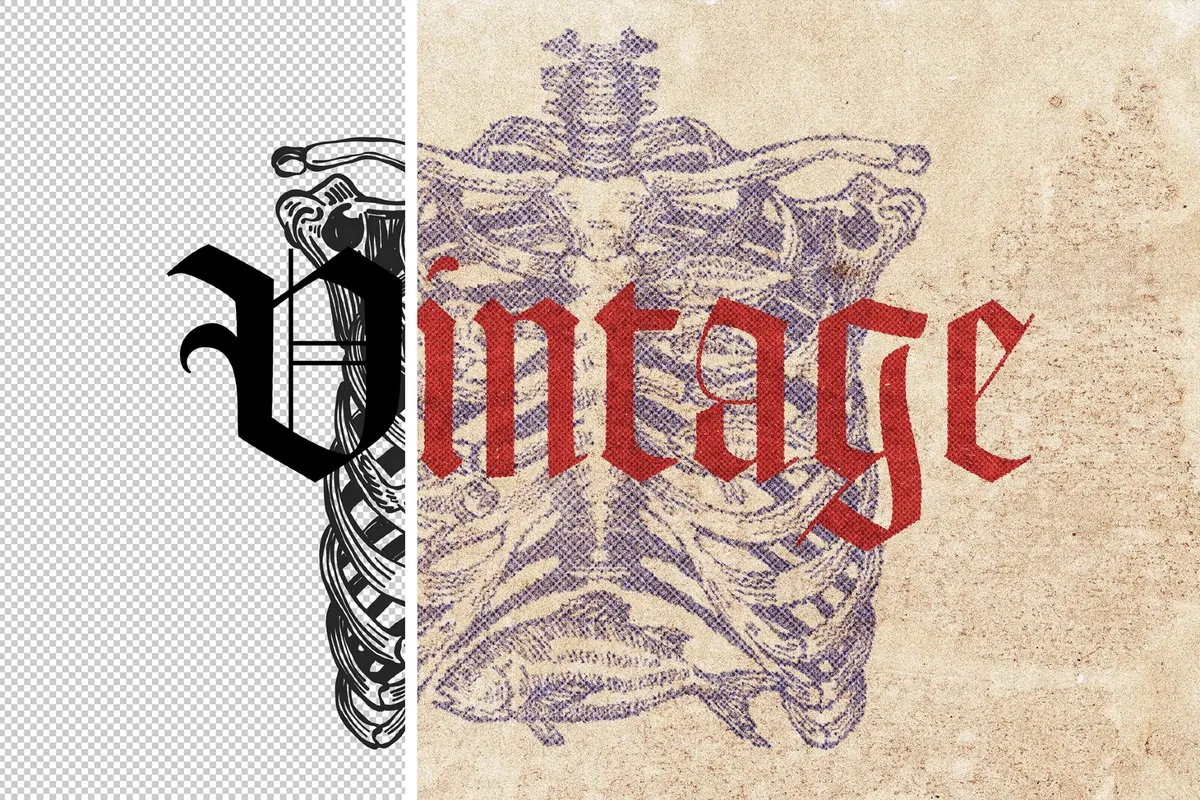 Gothic Overprint Effect