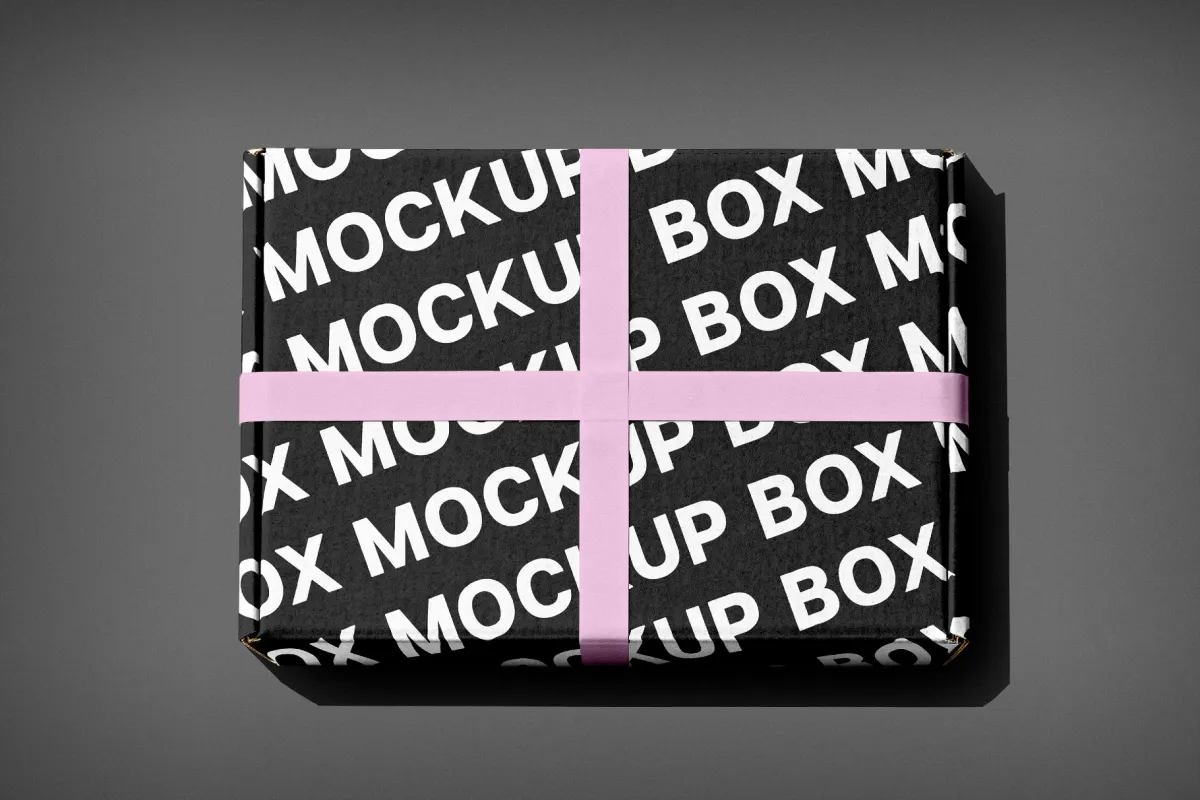 Ribbon-tied Box Mockup