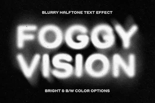 Blurry Halftone Text Effect