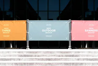 Street-Level Event Banners Mockup