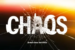 Broken Glass Text Effect