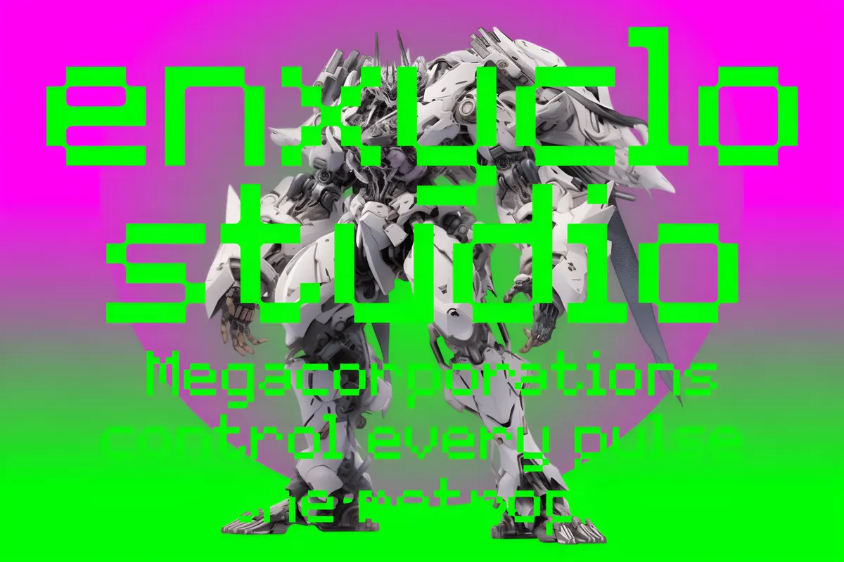 Roxbyte - Futuristic Pixel Font