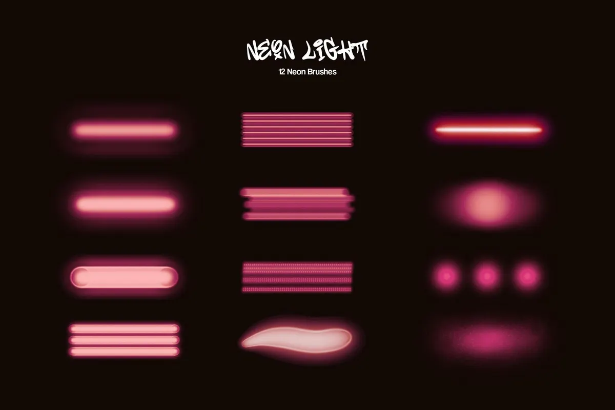 Neon Light Affinity Designer Brushes