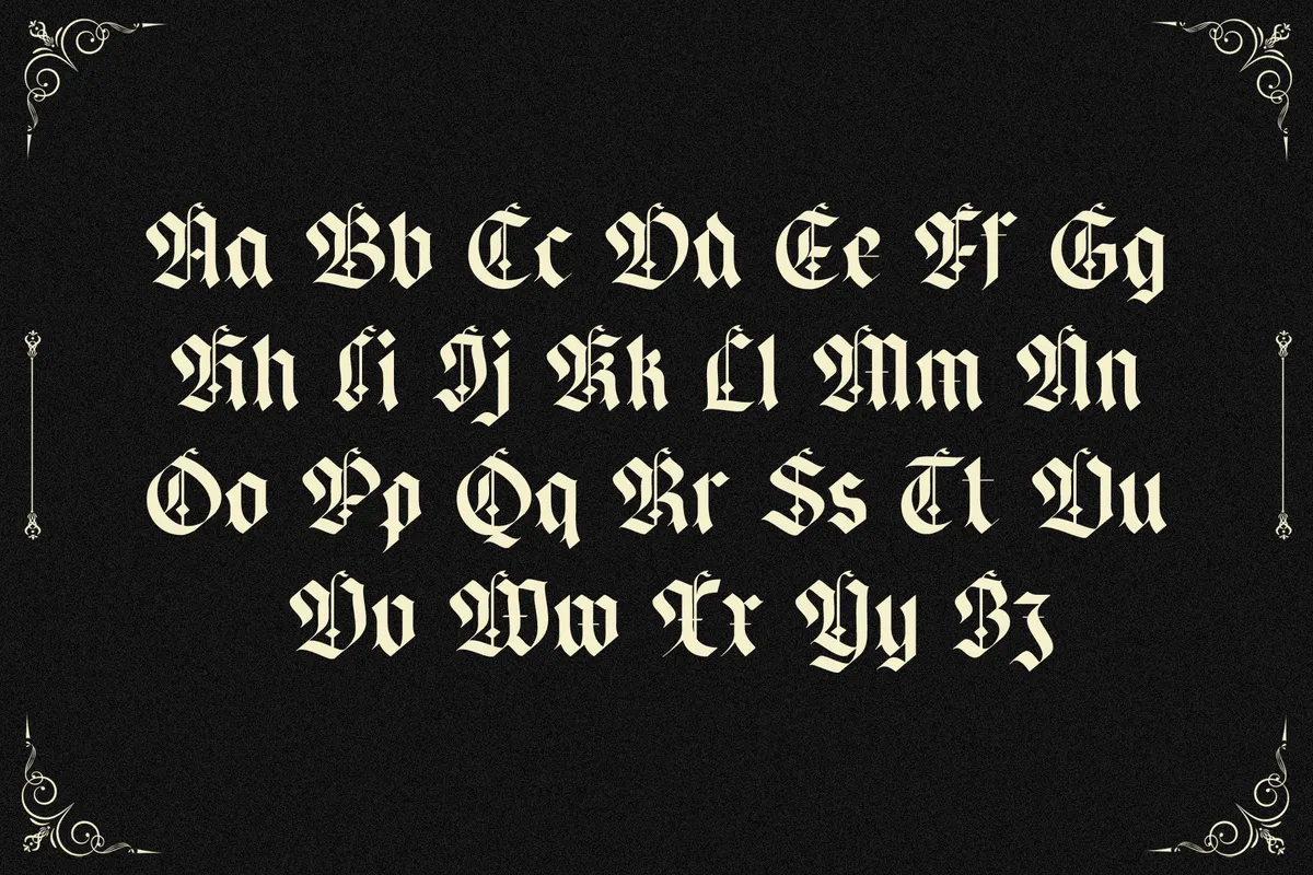 Engourdi - Medieval Blackletter Font