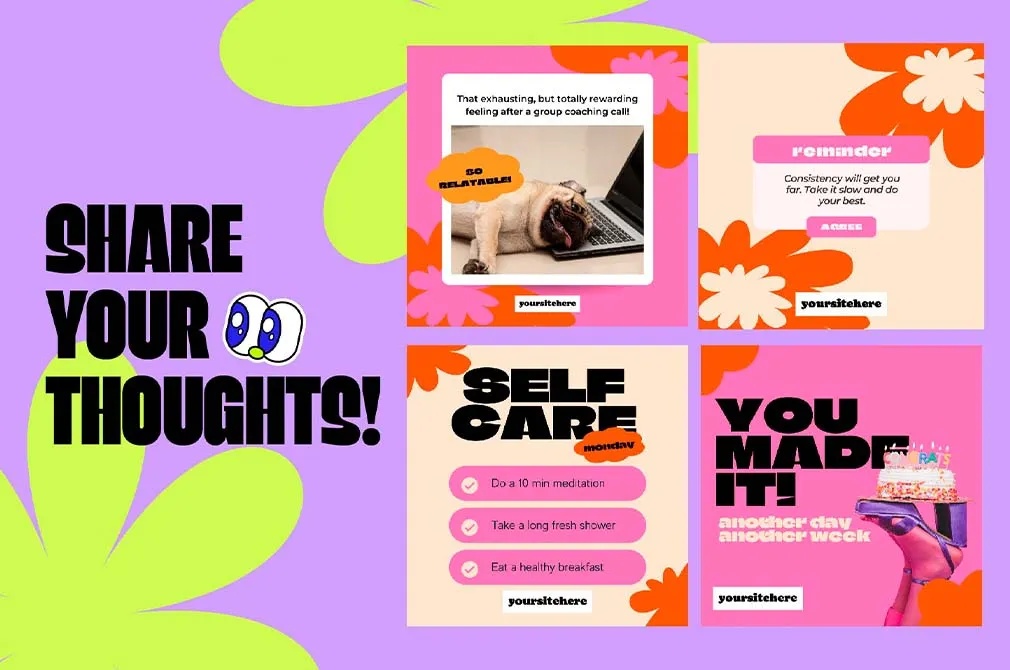 Bold Fun & Colorful Instagram Post Templates