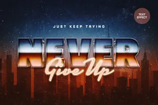 Bold Retrowave Text Effect