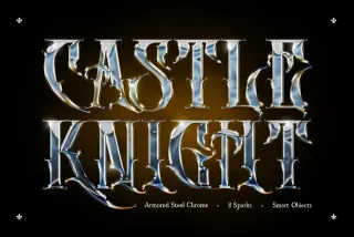 Armored Steel Chrome Text Effect