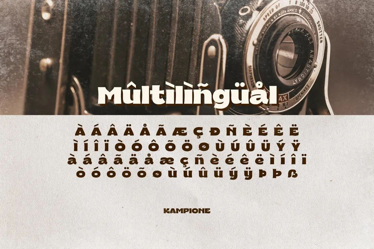 Kampione — Vintage Bold Type