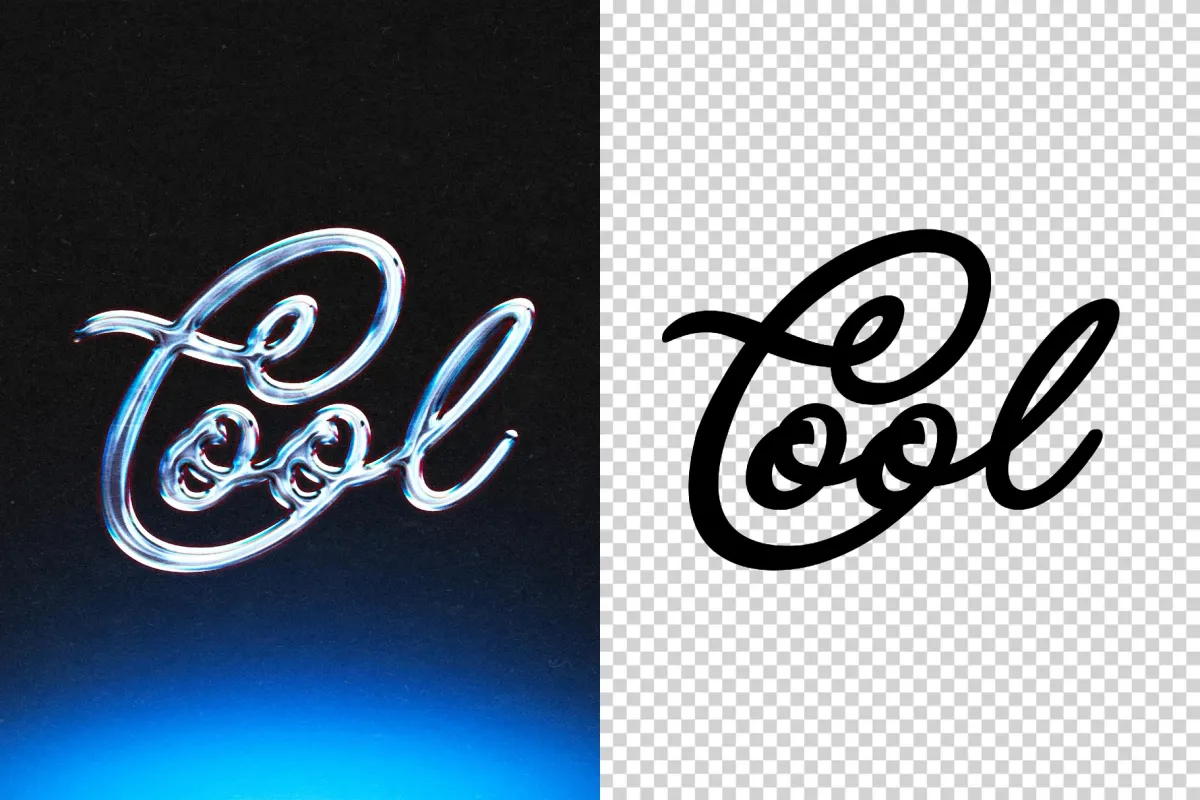 Cold Metallic Chrome Text Effect