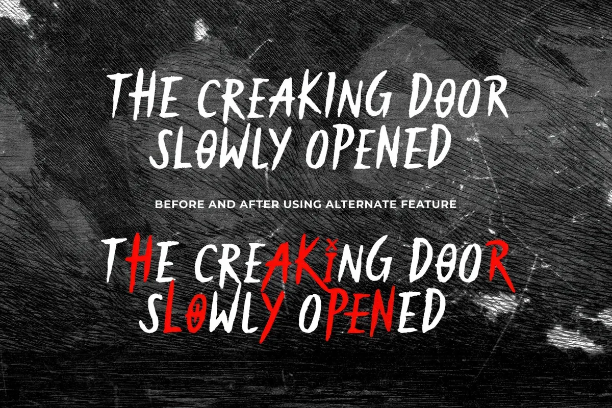 Scream House — Rough Horror Font