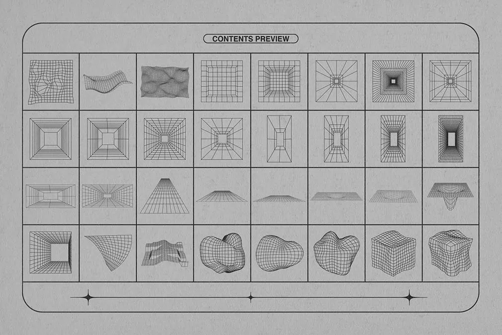 Wireframe Shapes Collection