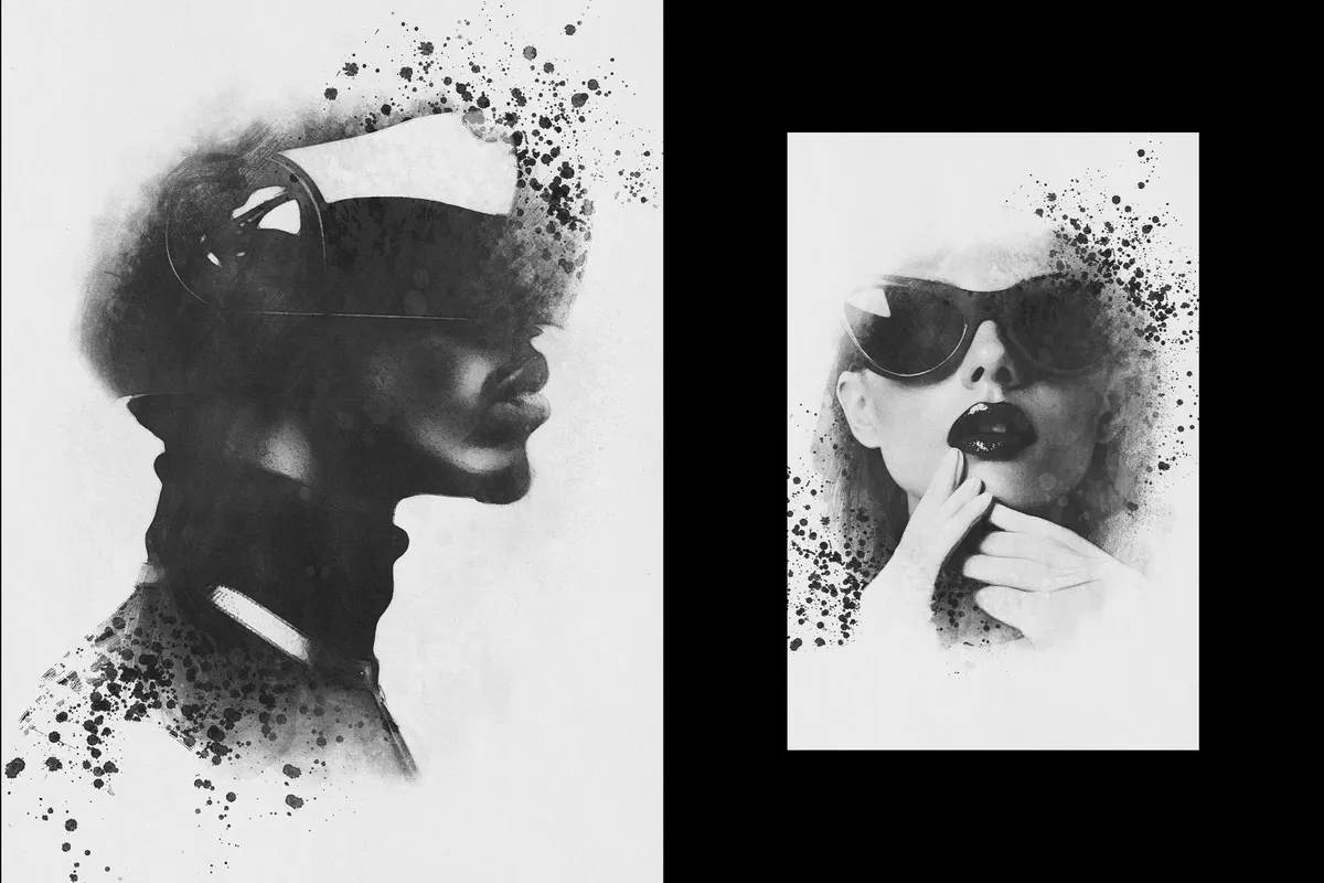 Soft Ink Painting Photo Effect