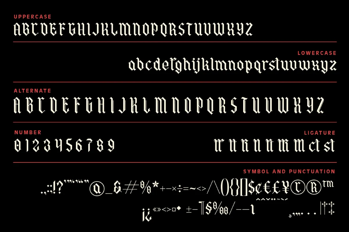 Qordhion - Blackletter Display Font