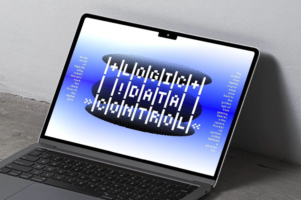 Gridbit - Digital Pixel Font