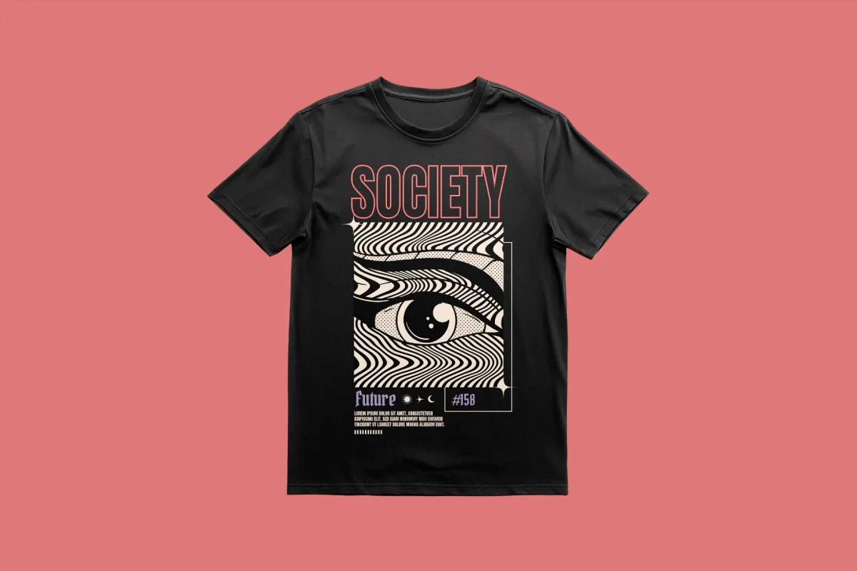 Isolated Round Neck T-Shirt Mockup