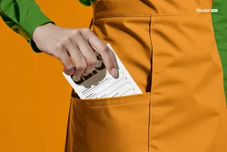 Restaurant Receipt Mockup