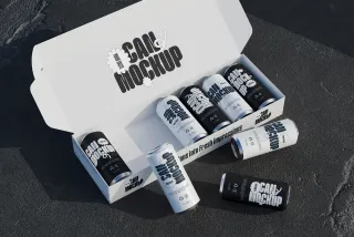 Beverage Can Packaging Mockup