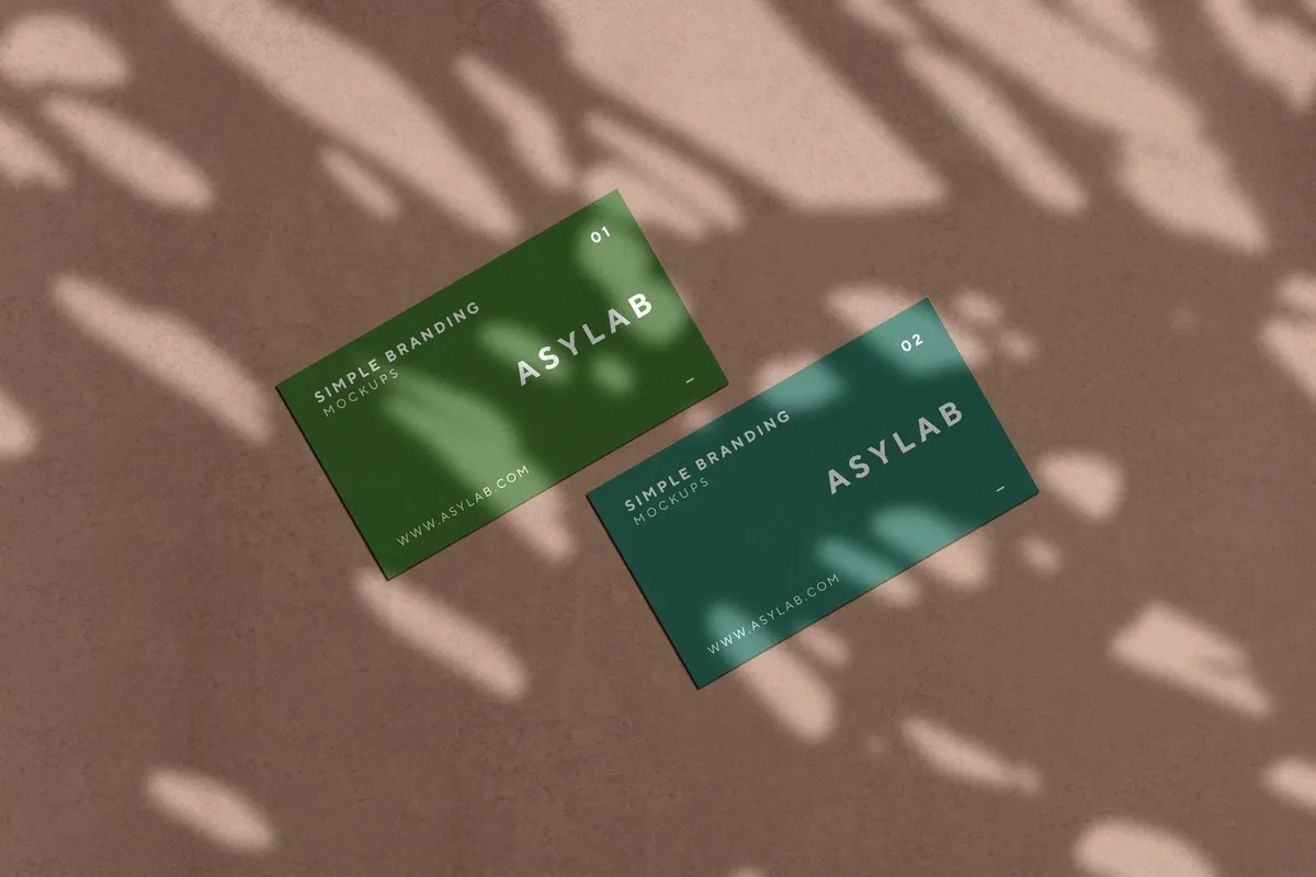 Natural Shade Business Cards Mockup