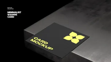 1:1 Debossed Paper Card Mockup