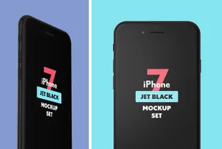 iPhone 7 Jet Black Mockup Set