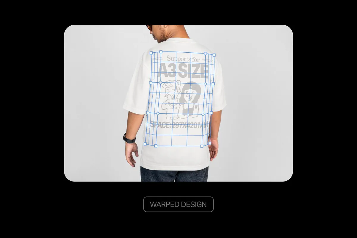 Men's Oversized T-Shirt Mockup — Back View