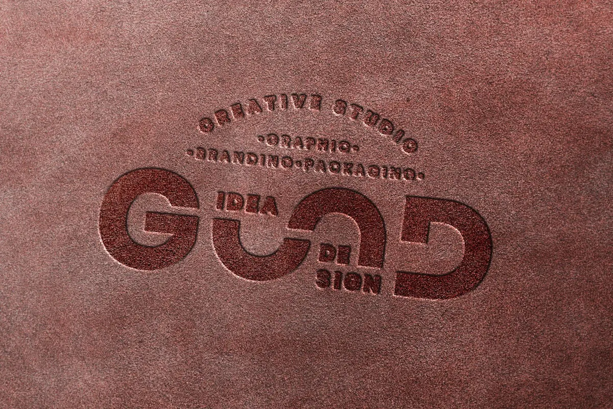 Debossed Suede Logo Mockup