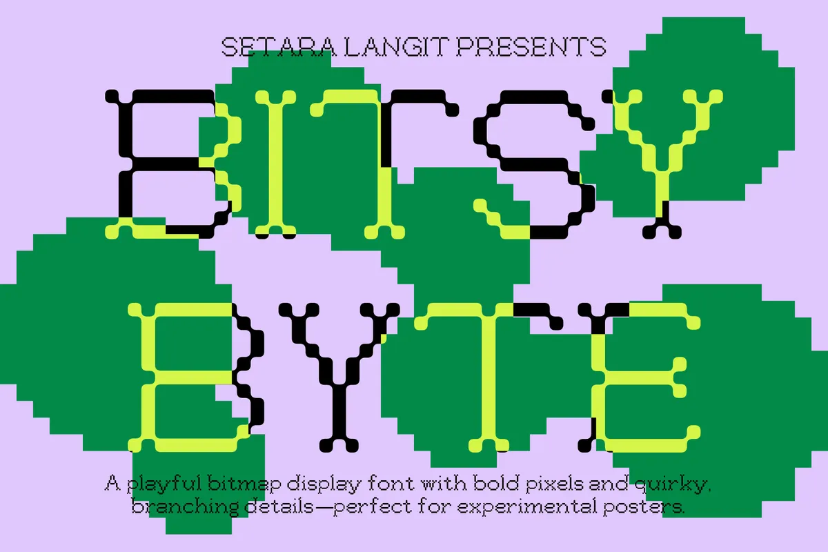 Bitsy Byte – Pixel Inspired Display Font