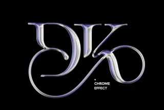 Chrome Logo Effect