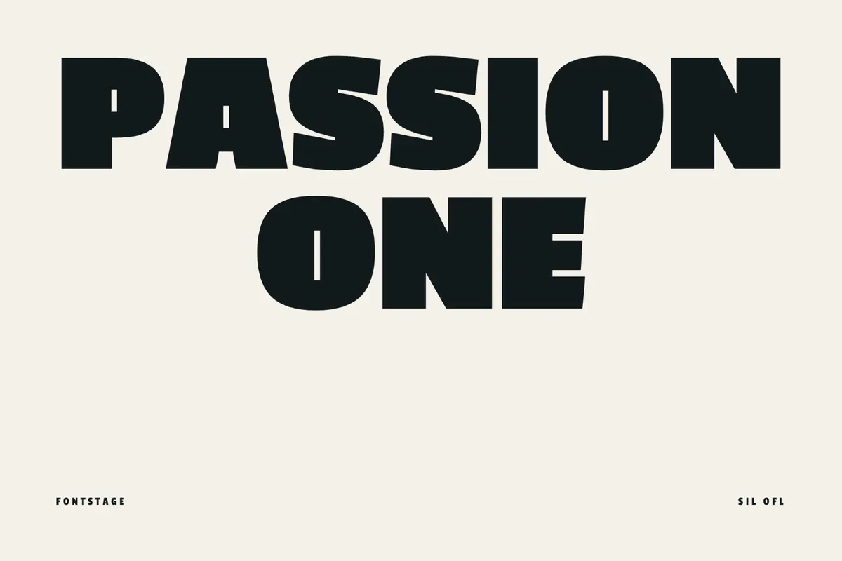 Passion One - Free Chunky Sans