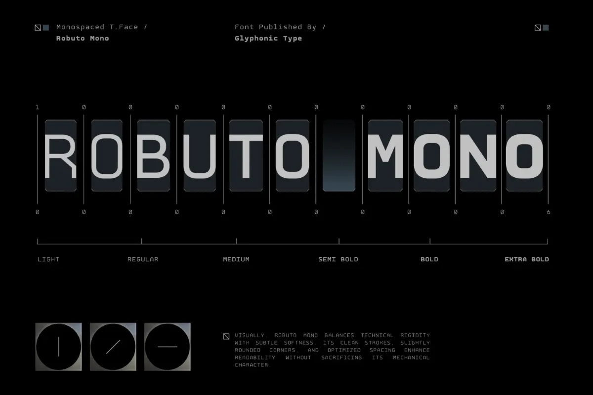 GC Robuto Mono - Tech Monospace Font