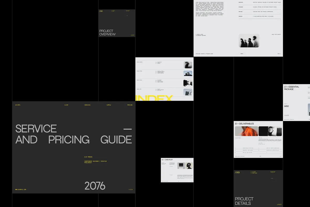 Service & Pricing Guide Template - Portuu