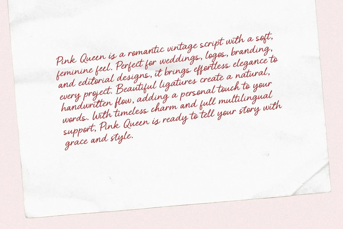 Pink Queen | Elegant Romantic Script