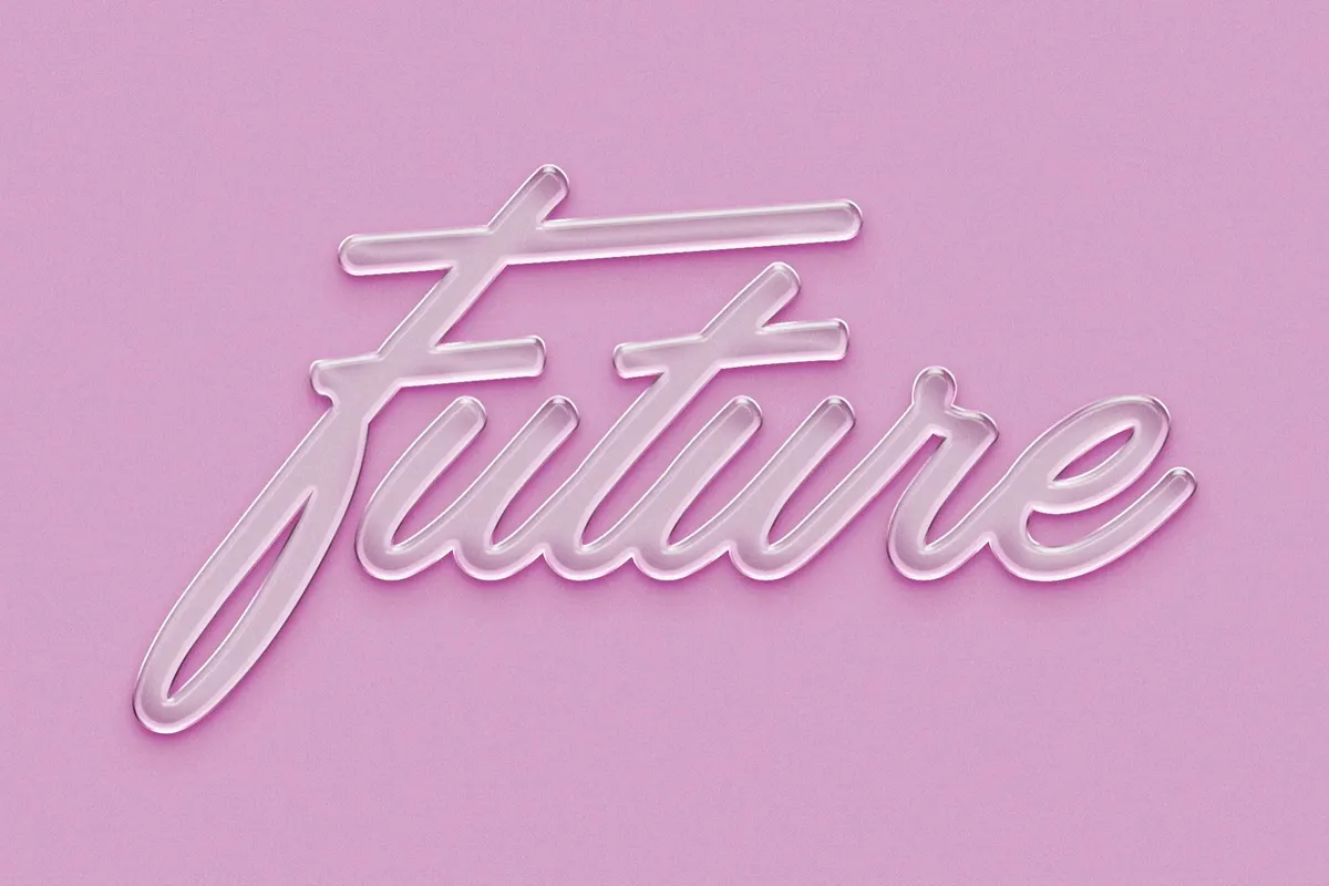 Plastic Glass Text Effect
