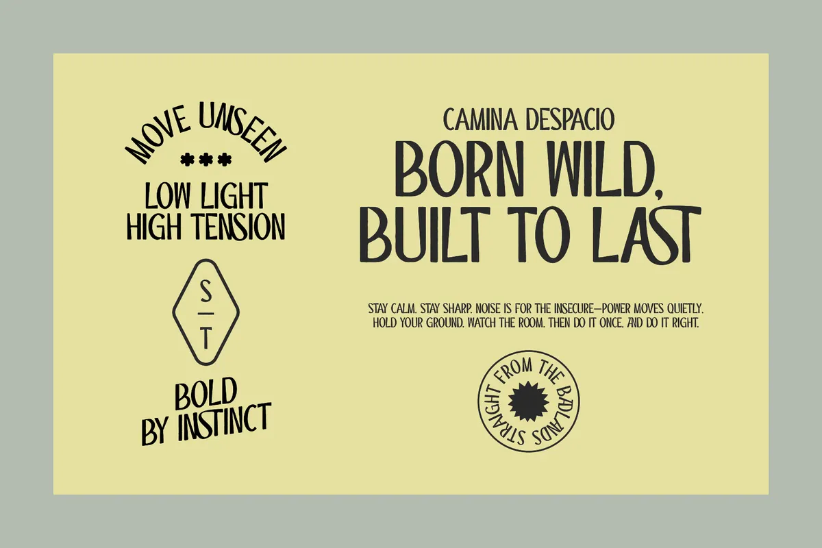 ST Camino Frontera - Modern Western Display Font